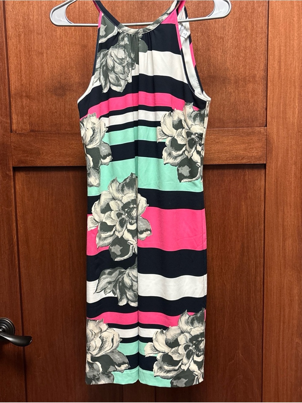 Banana Republic White Dress with Pink Trim